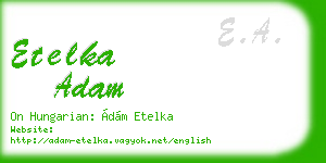 etelka adam business card